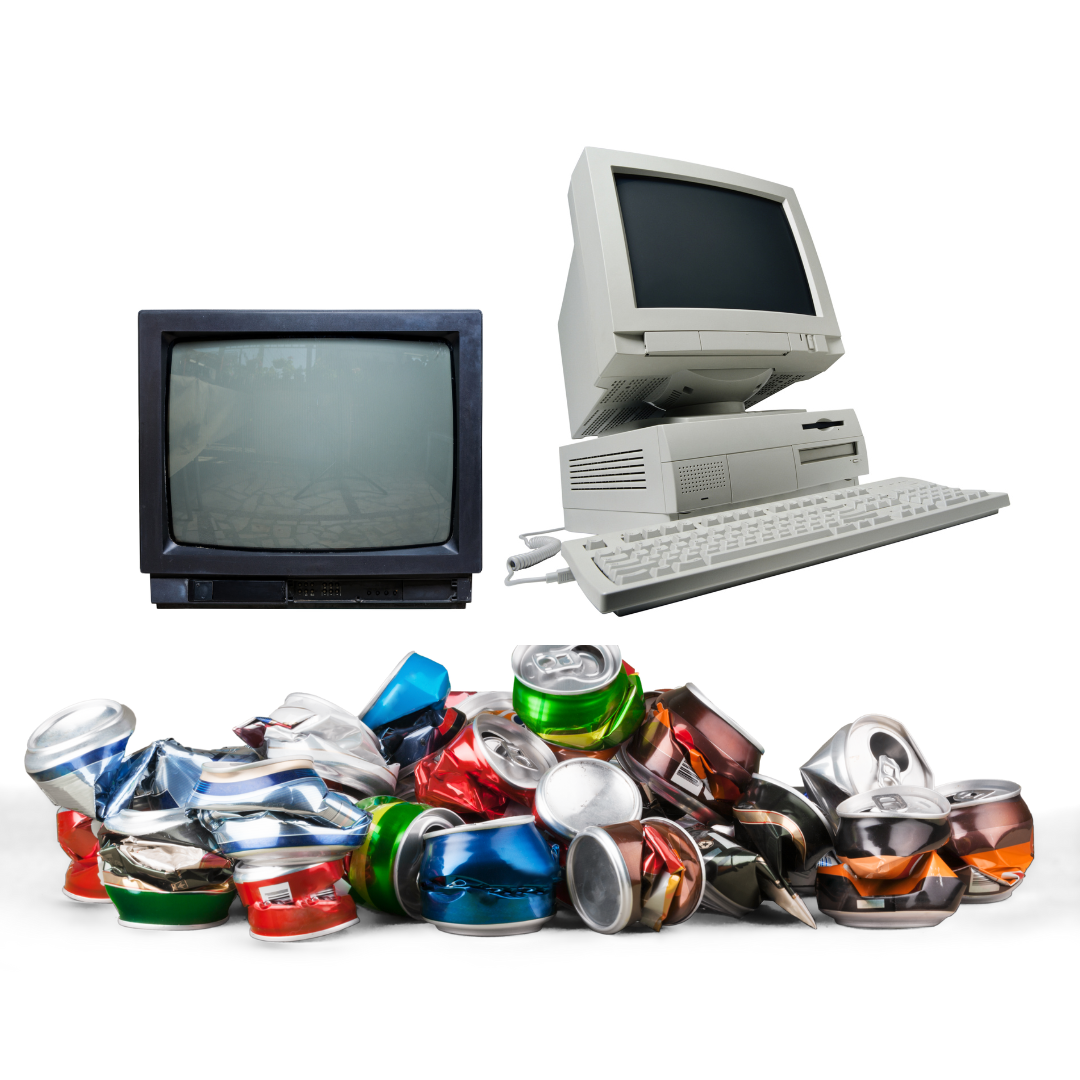 5th sat. images of TV, computer monitor and aluminum cans