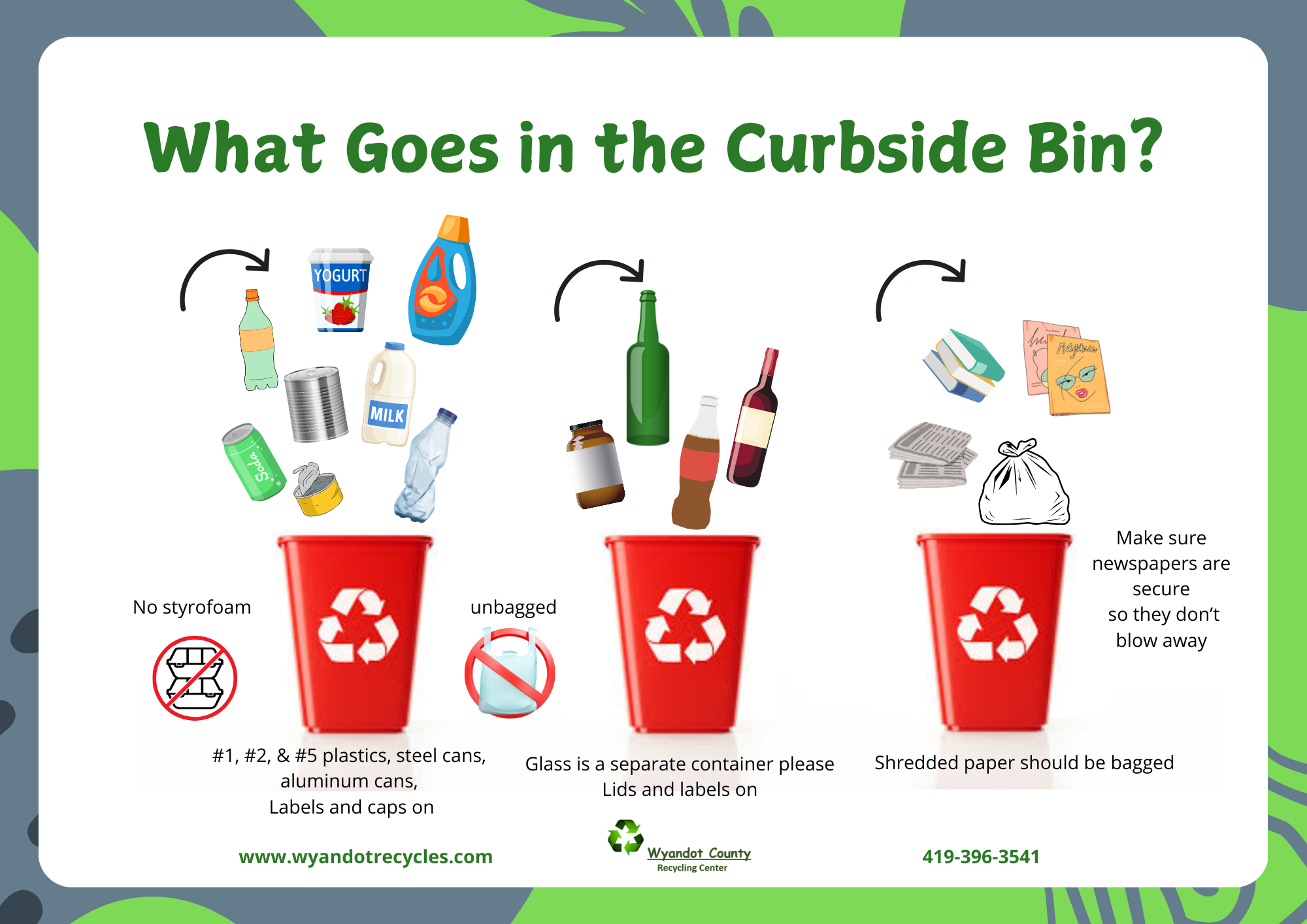 What goes in the red bin